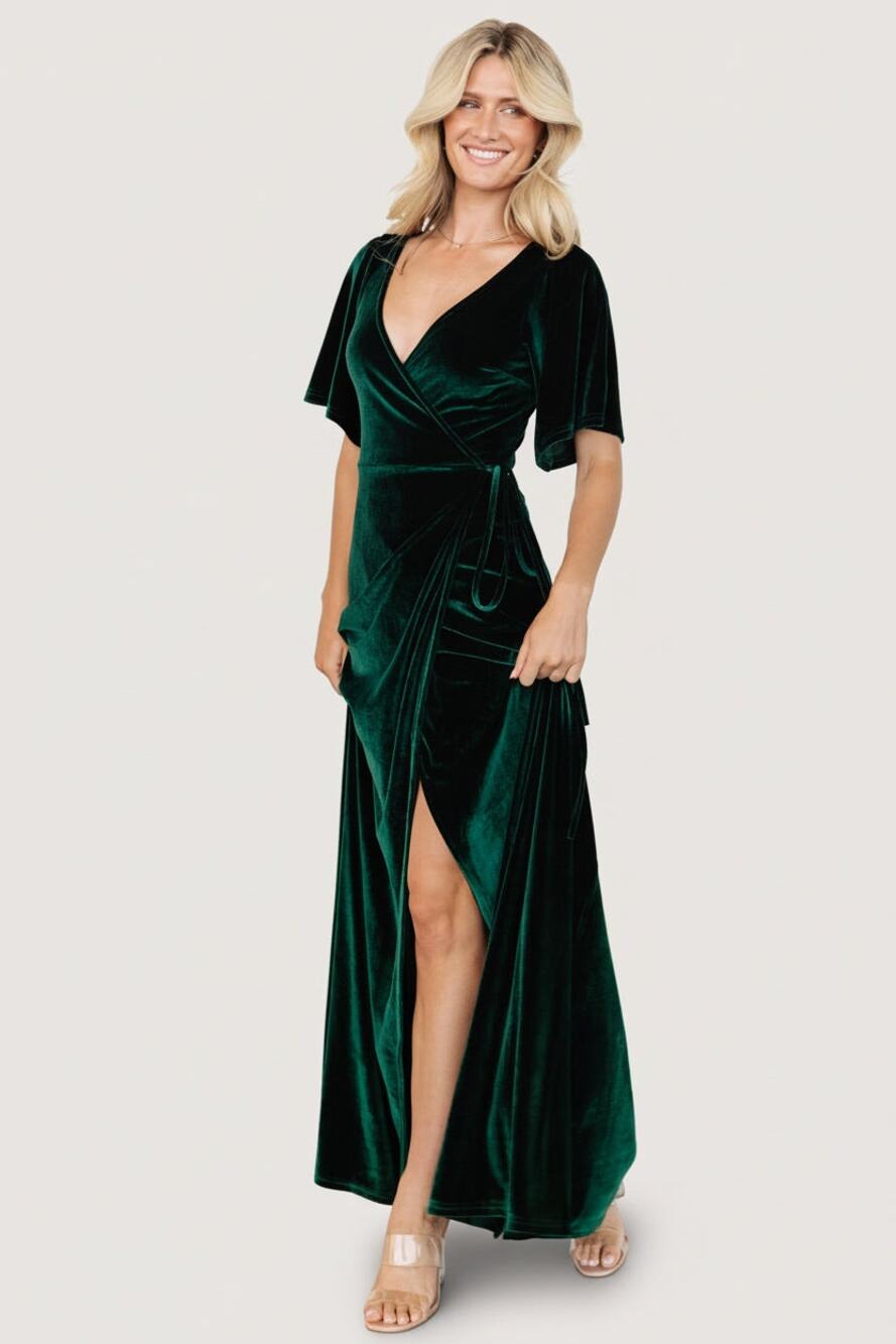Baltic born Meghan Velvet Wrap Maxi Dress